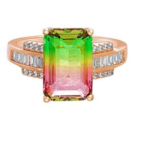 Kohl's watermelon tourmaline ring BRAND NEW